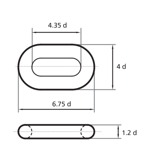 Studlink Chain End Link Aprox. Dimensions