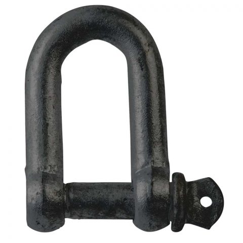Commercial Screw Pin Dee Shackles Black